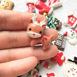 100pcs Resin Christmas Charms for Slime DIY Polymer