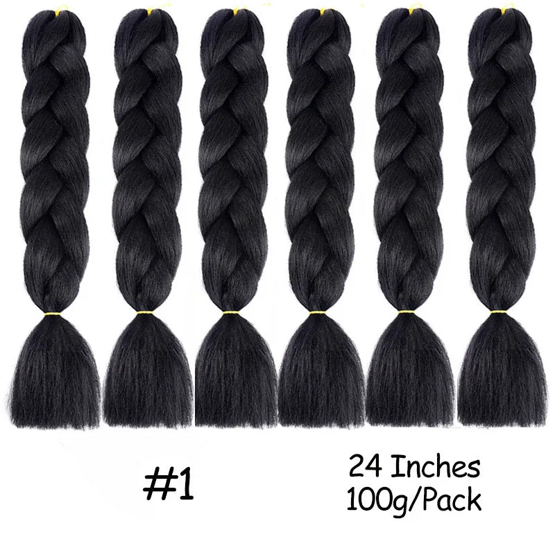 24" Jumbo Braids Synthetic Hair - Ombre Box Braids