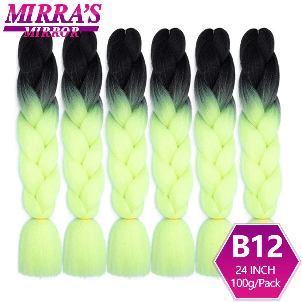 6 Bundles Jumbo Braiding Hair Extensions 24 Inch