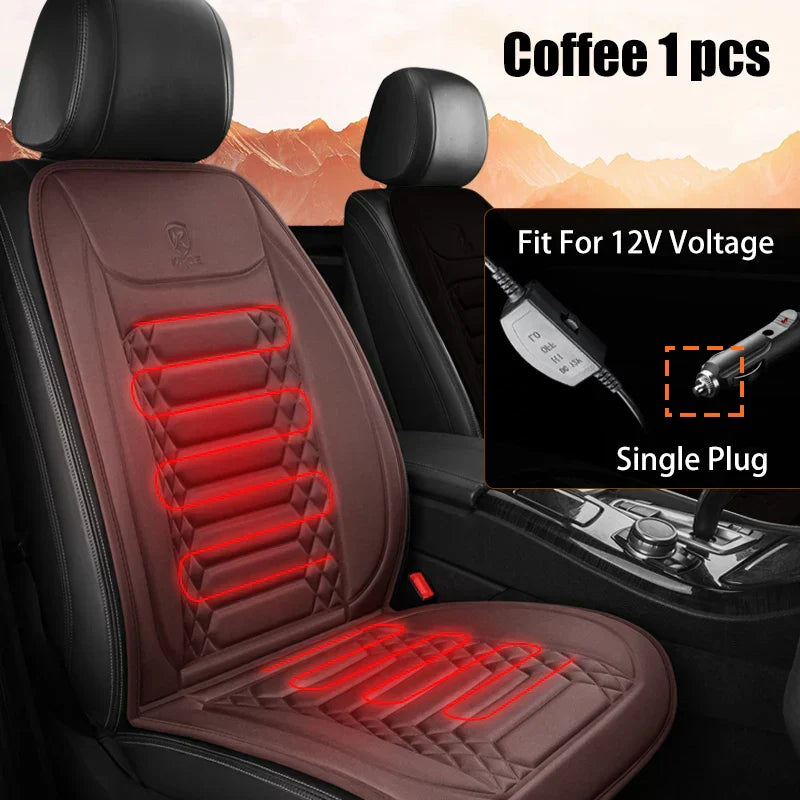 1/2pcs Winter Heated Car Seat Cover 12V Heating