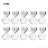 10Pcs Heart Love Magic Earring Lifters Backs Adjustable