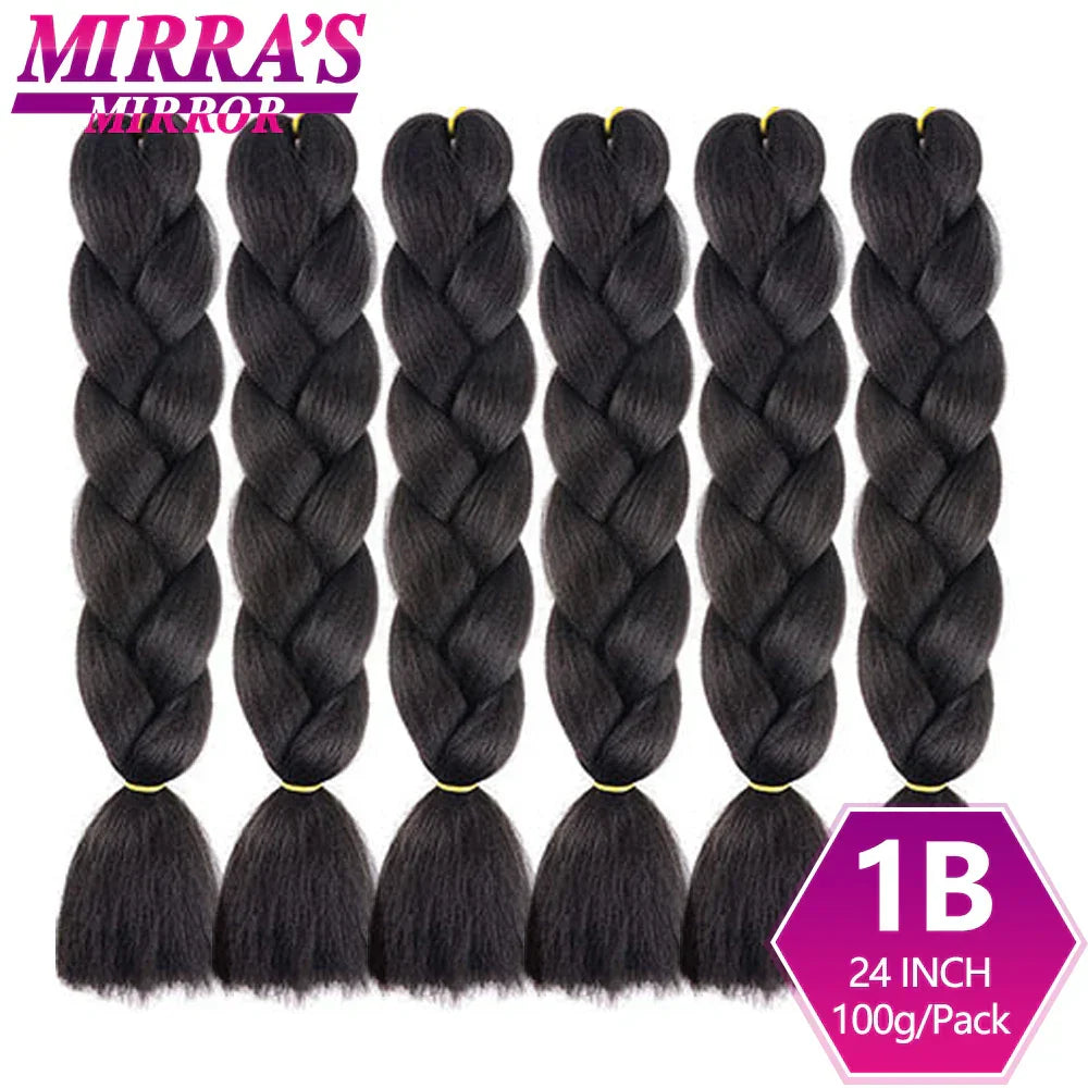 6 Bundles Jumbo Braiding Hair Extensions 24 Inch