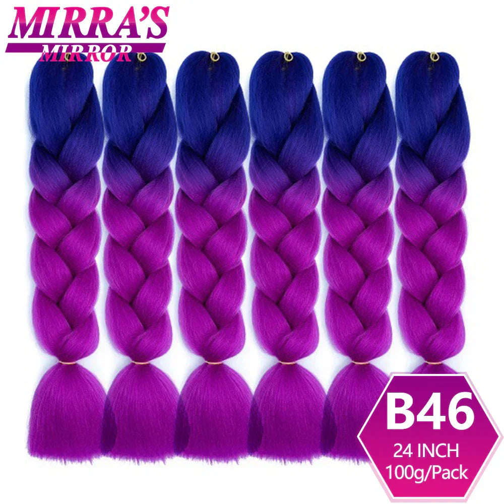 6 Bundles Jumbo Braiding Hair Extensions 24 Inch