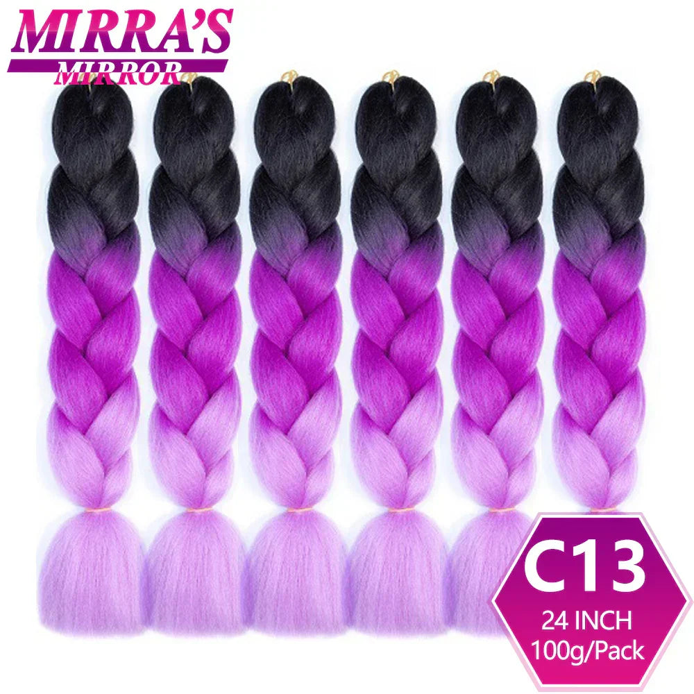 6 Bundles Jumbo Braiding Hair Extensions 24 Inch