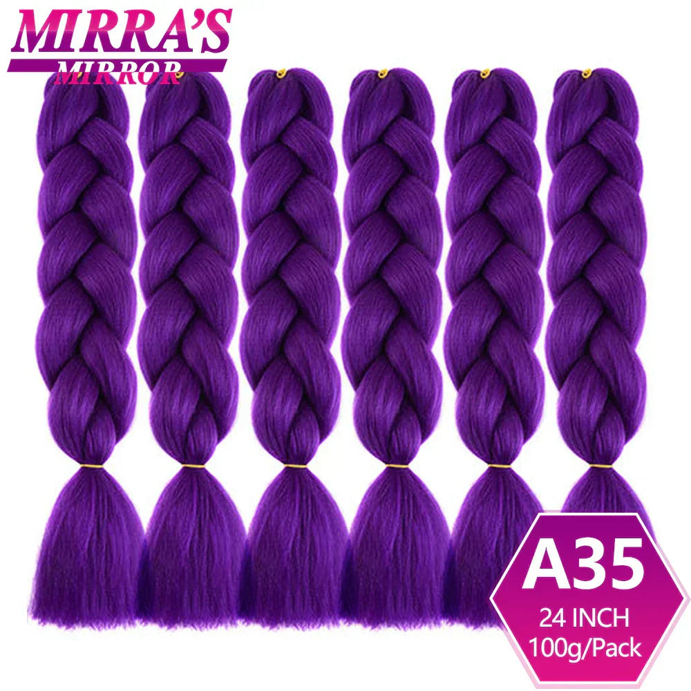 6 Bundles Jumbo Braiding Hair Extensions 24 Inch