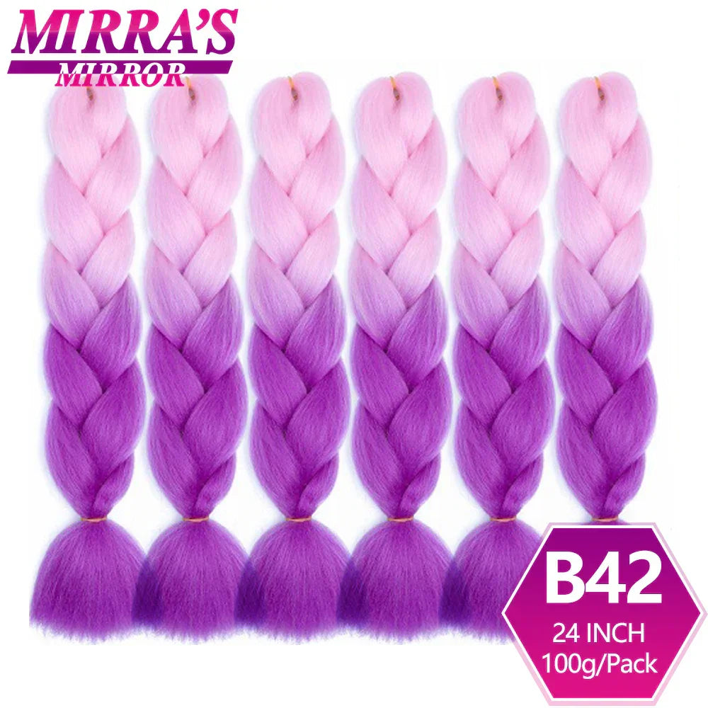 6 Bundles Jumbo Braiding Hair Extensions 24 Inch