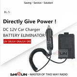 12V BAOFENG UV-5R Car Charger Battery Eliminator For