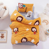 3pcs Cartoon Cotton Crib Linen Kit Baby Coral