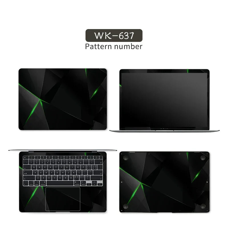 Black Geometry Cover Laptop Skin Stickers Notebook Film