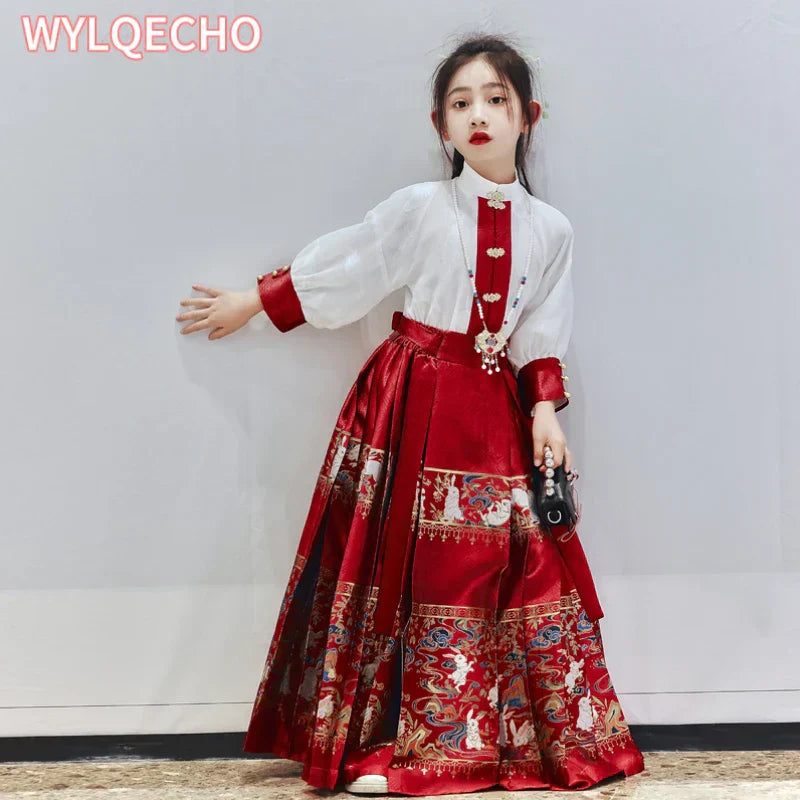 2024 NEW Summer Chinese Hanfu Dress For Girls