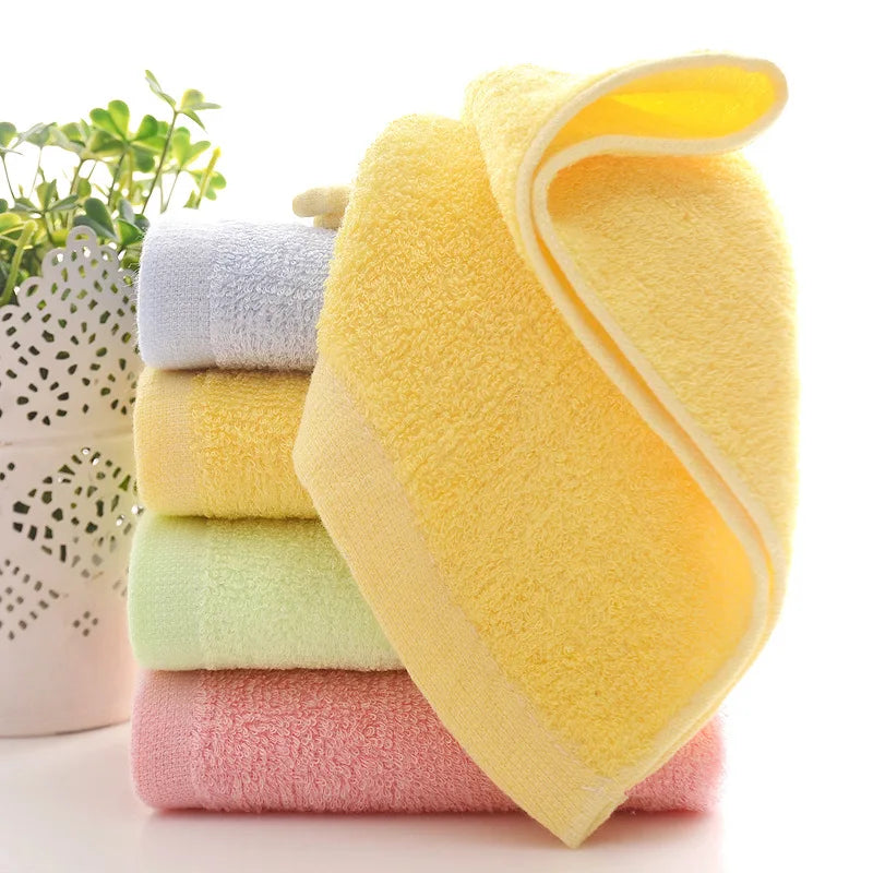 10 Pcs/Set Bamboo Fiber Face Towel 25x50cm Soft