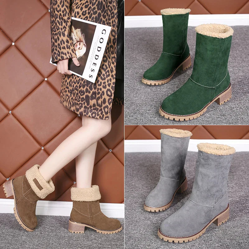 2023 Winter Boots Women Fur Warm Snow Boots