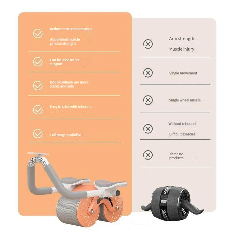 Silence Automatic Rebound Elbow Support Abdominal Wheel Abs