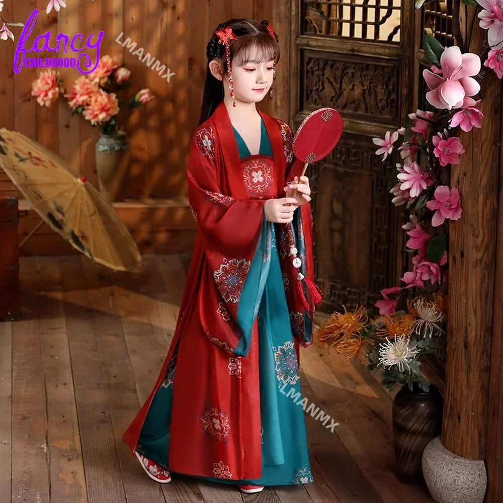 Ancient Kids Traditional Dresses Chinese Outfit Girls Costume