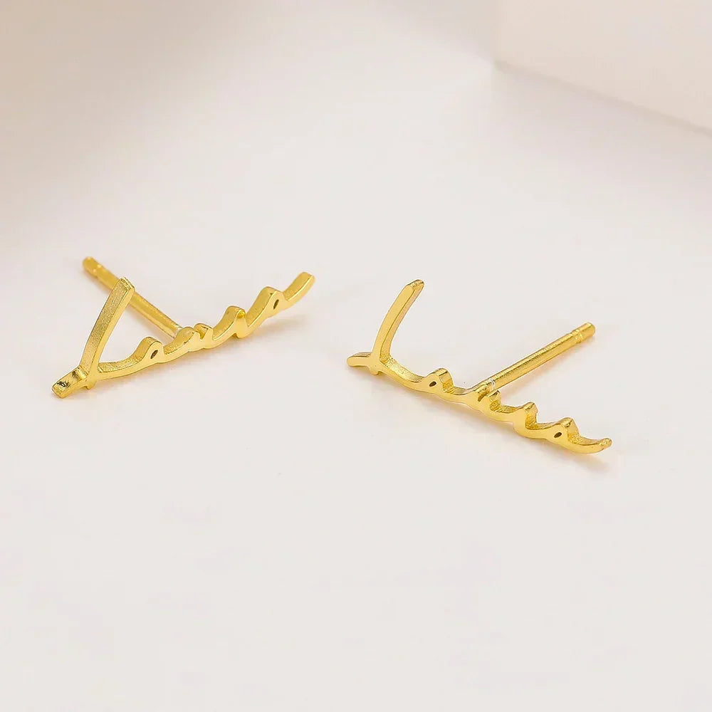 1 Pair Custom Name Earrings for Kids Personalized