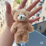 12cm Cute Bear Plush Keyring Pendant Soft Stuffed