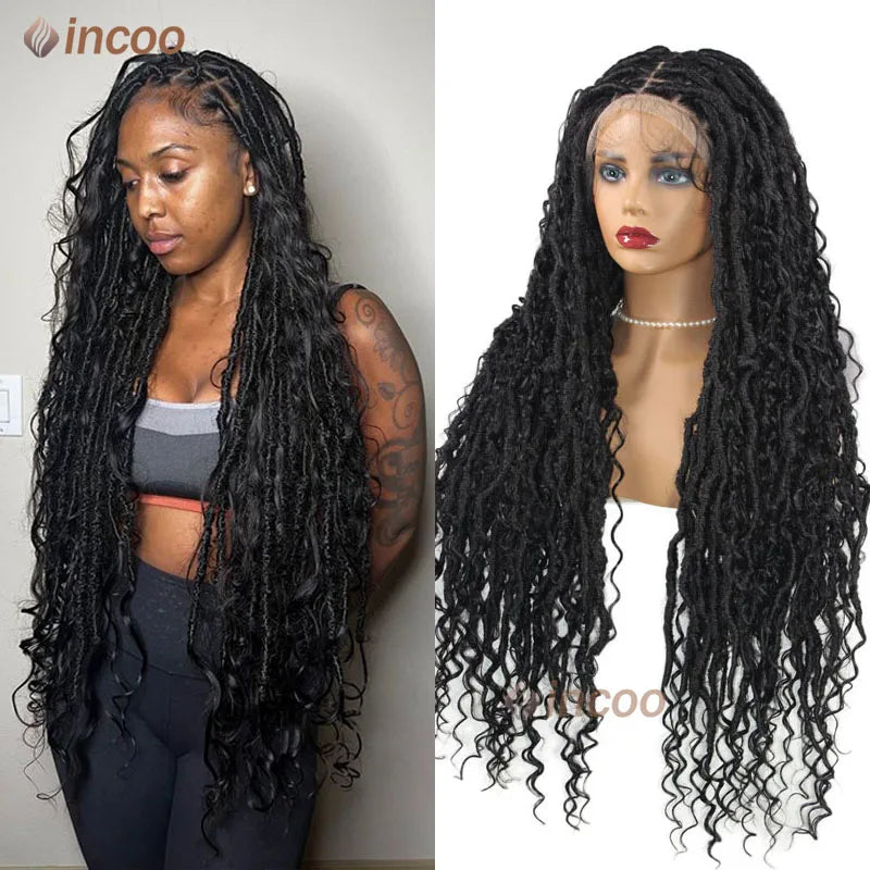 32" Butterfly Loc Full Lace Front Braided Wig