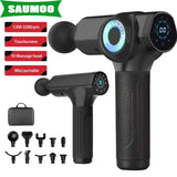 10head Lcd High Frequency Fascia Gun Massager With