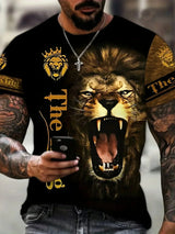 2024 Men's Summer New 3D Printing Fierce Lion