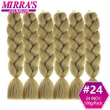 6 Bundles Jumbo Braiding Hair Extensions 24 Inch