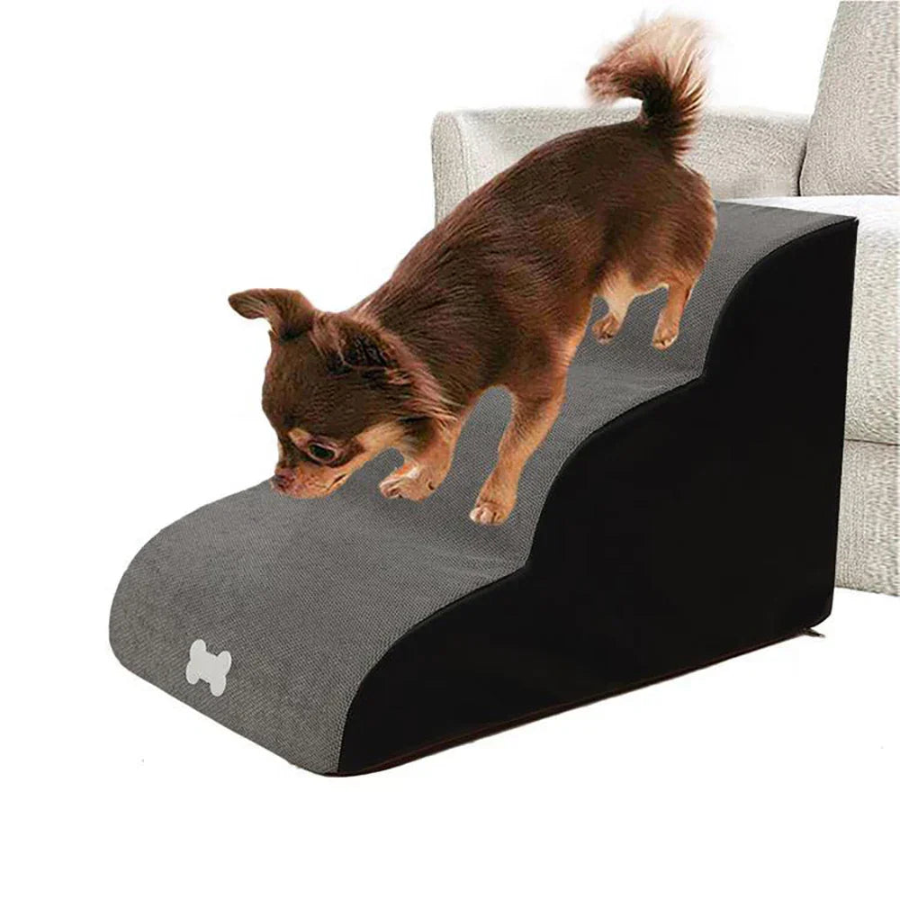 Dog Stairs 3-Step Durable Sponge Pet Ladder for