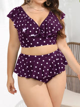 0XL 4XL Polka Dots Bikini Large Size Swimwear