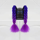 2Pcs Motorcycle Helmet Wig Braids Decoration