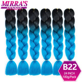 24" Jumbo Braids Synthetic Hair - Ombre Box Braids