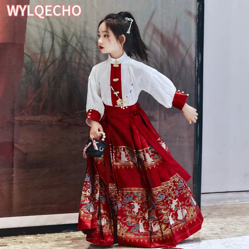 2024 NEW Summer Chinese Hanfu Dress For Girls