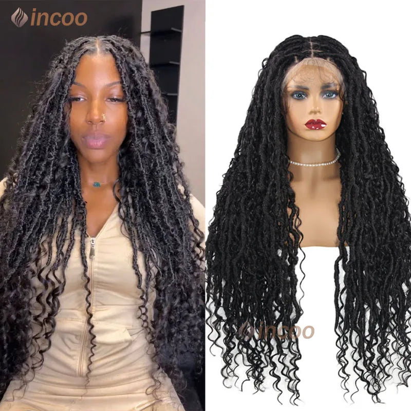 32" Butterfly Loc Full Lace Front Braided Wig