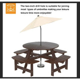 1720lb Capacity Table Pliante Backyard Outdoor Round Table