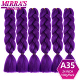 24" Jumbo Braids Synthetic Hair - Ombre Box Braids