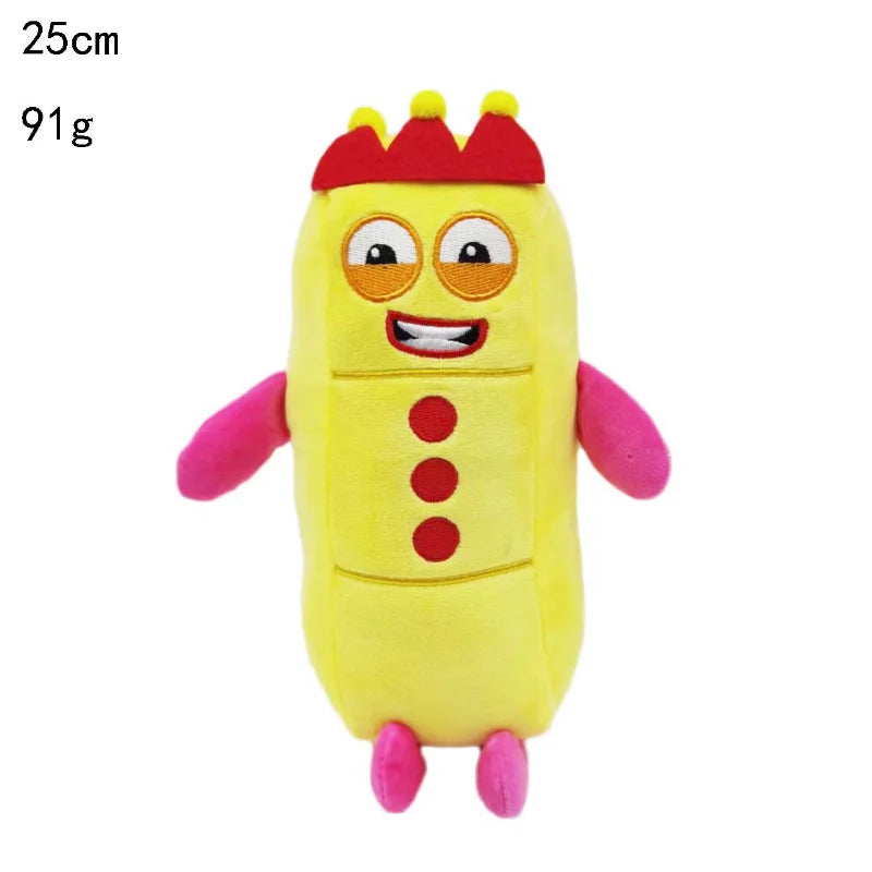 14-30cm Cartoon number Plush Doll Toy Educational Stuffed