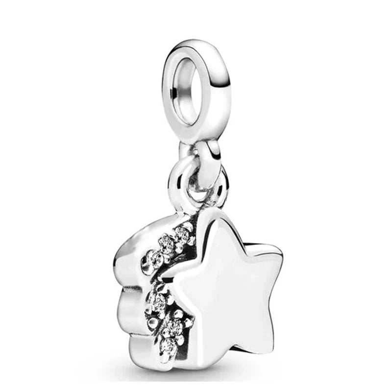 10Pcs/lot Hot Sale Star Moon Astronaut Charms Beads