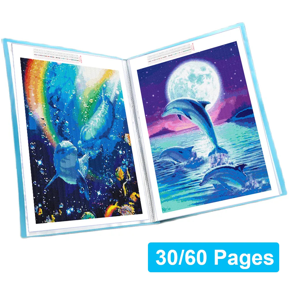 30/60 Pages Diamond Painting Storage Book Clear Pockets