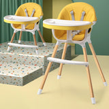 1pc 3-in-1 high chair toddlers, convertible infant high