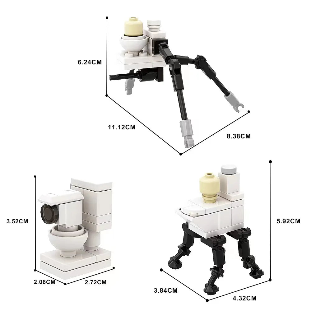 1-5PCS Skibidi Toilet Man vs Monitor Building Block