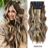 4Pcs/Set 20Inch Synthetic Hair Clip In Long Wavy