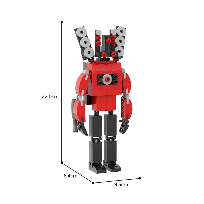 1-5PCS Skibidi Toilet Man vs Monitor Building Block