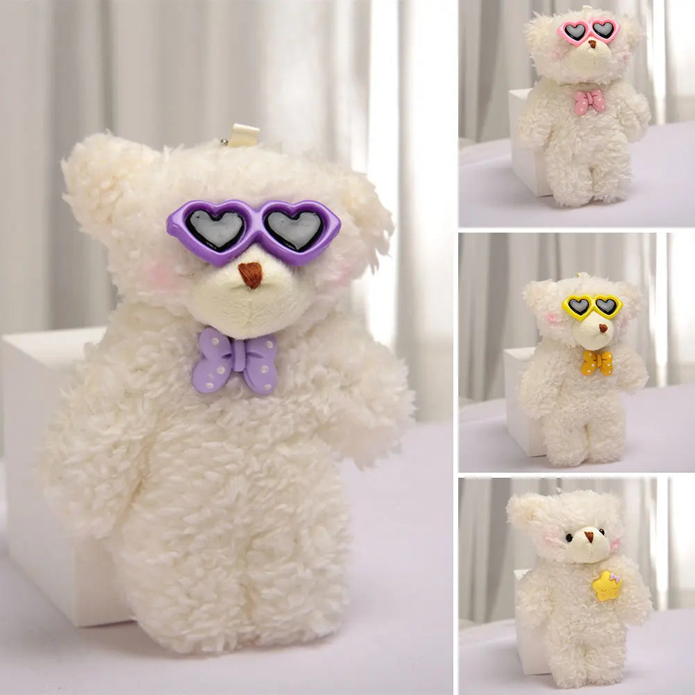 12cm Cute Bear Plush Keyring Pendant Soft Stuffed