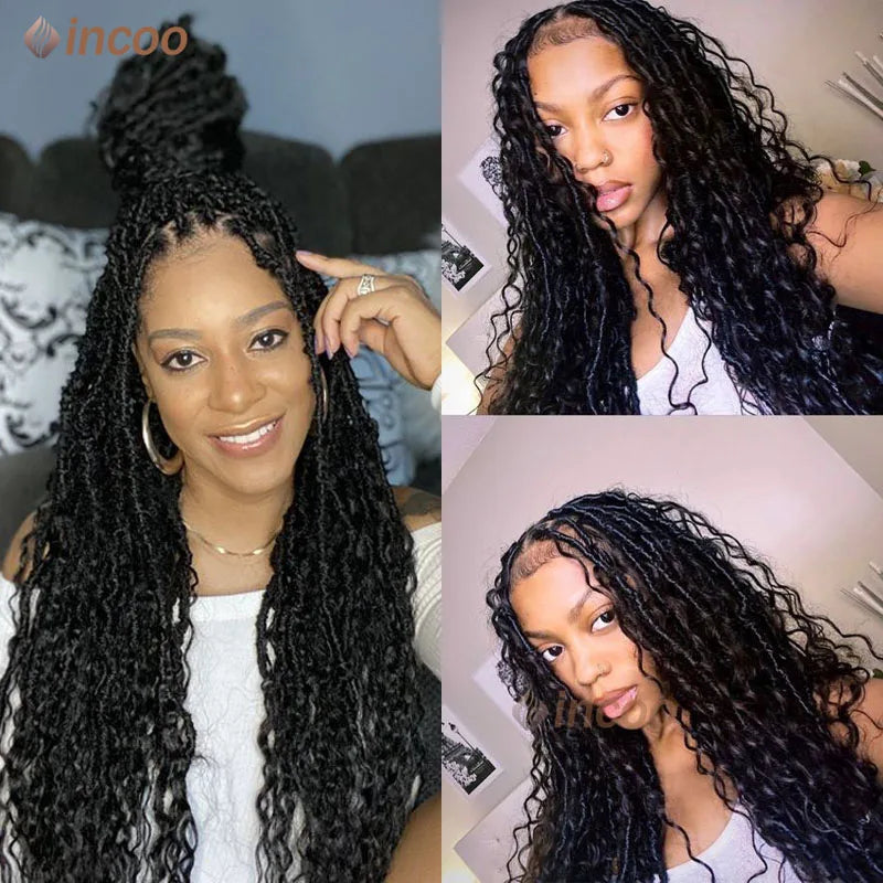 32" Butterfly Loc Full Lace Front Braided Wig