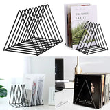 1Pc Nordic Iron Art Triangle Bookcase Ins Style