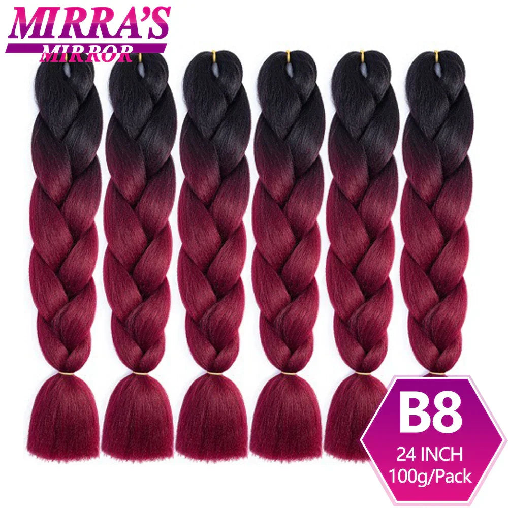 24" Jumbo Braids Synthetic Hair - Ombre Box Braids