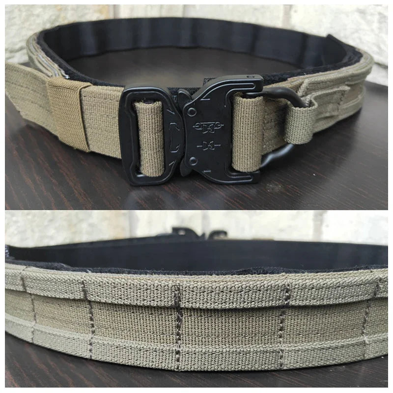 Army Tactical Belt Military Airsoft Training Molle Battle