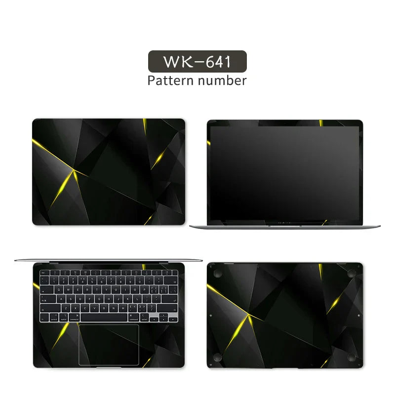 Black Geometry Cover Laptop Skin Stickers Notebook Film