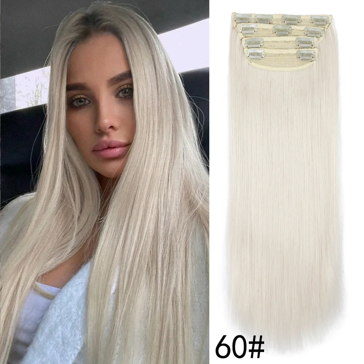 4Pcs/Set 20Inch Synthetic Hair Clip In Long Wavy