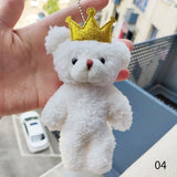 12cm Cute Bear Plush Keyring Pendant Soft Stuffed