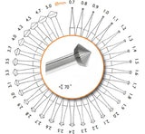 2.35mm Shank Precision Tungsten Carbide Rotary Burrs Milling