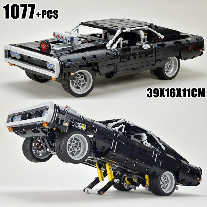 1168PCS Technical Dodge Charger Racing Car Model Building