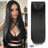 4Pcs/Set 20Inch Synthetic Hair Clip In Long Wavy